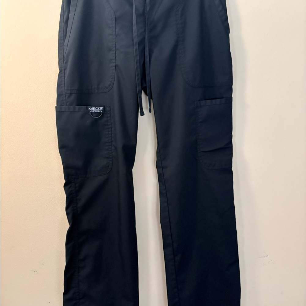 Cherokee workwear Women’s Black Cargo scrub Pants ww120